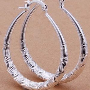 Sterling Silver Oval Hoops